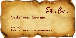 Szávay Csenger névjegykártya
